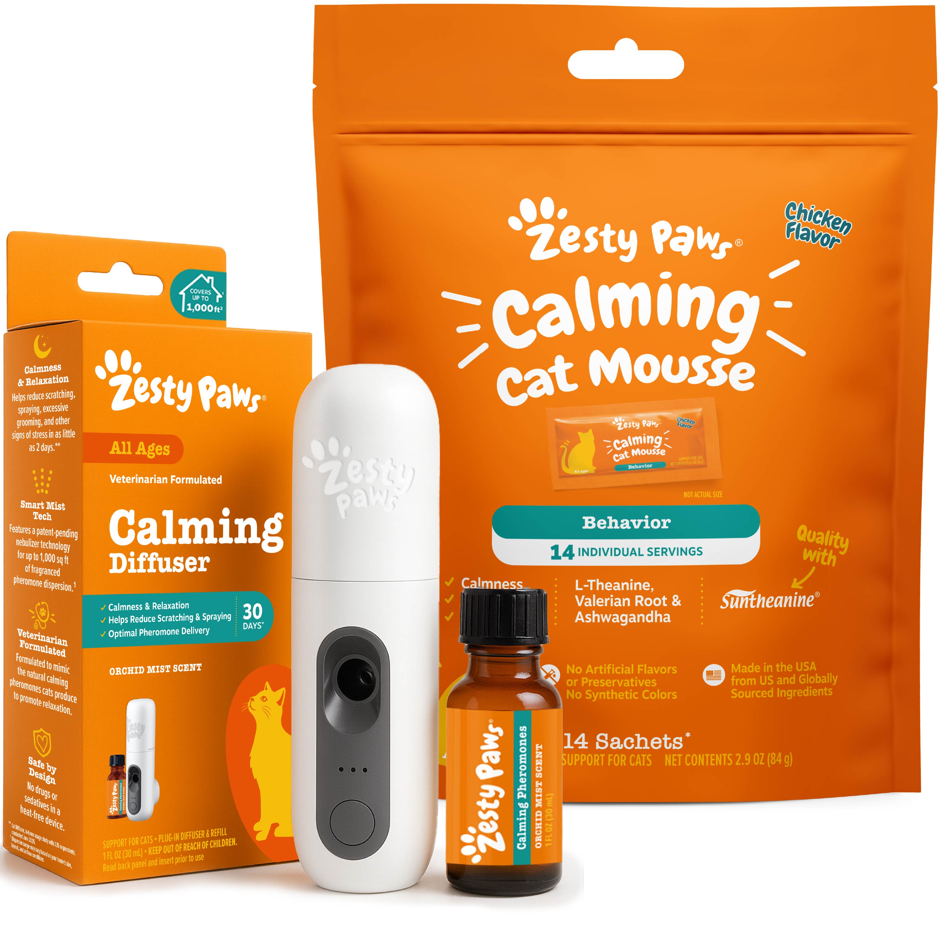 Diffuser Starter Kit + Calming Mousse | Bundle for Cats