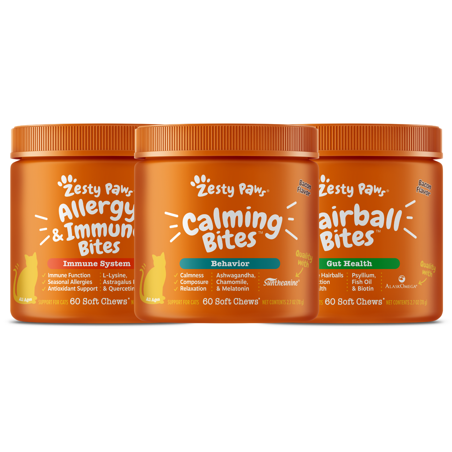 Hairball + Calming + Allergy & Immune | Bundle for Cats